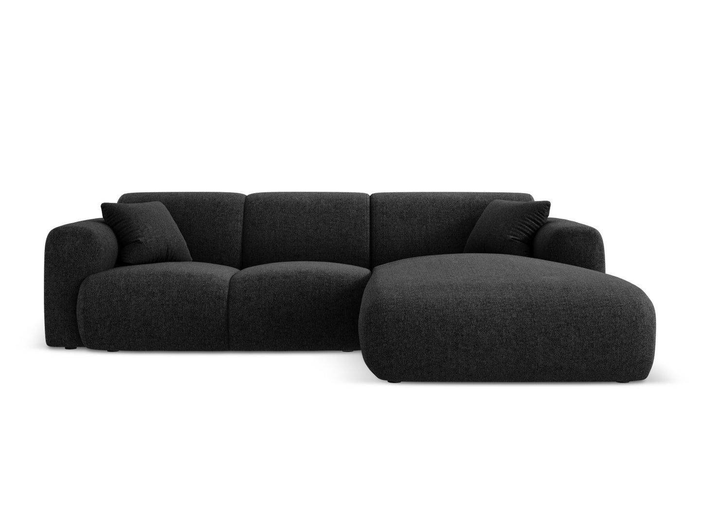 Nolio Corner Sofa, 4 Seats, 260x170 cm — Black / Right