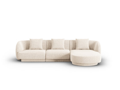 Tulum Corner Sofa, 4 Seats, 255x156 cm — Light Beige / Right
