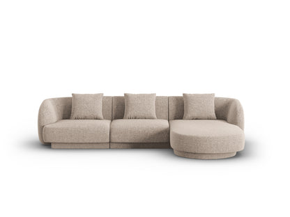 Tulum Corner Sofa, 4 Seats, 255x156 cm — Beige / Right