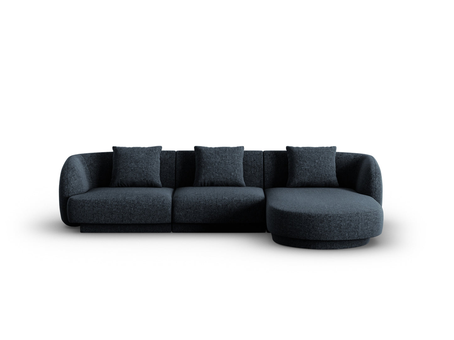 Tulum Corner Sofa, 4 Seats, 255x156 cm — Royal Blue / Right