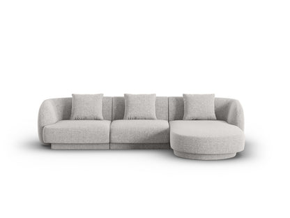 Tulum Corner Sofa, 4 Seats, 255x156 cm — Light Grey / Right
