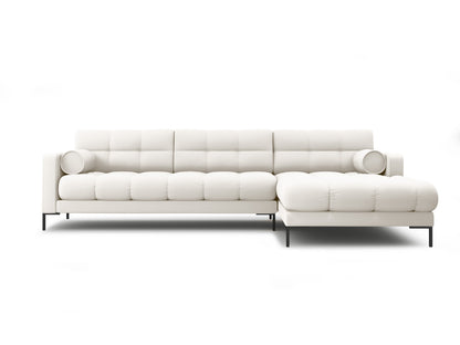 Bali Corner Sofa, 5 Seats, 293x185 cm — Light Beige / Black Metal / Right