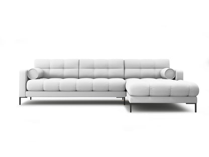 Bali Corner Sofa, 5 Seats, 293x185 cm — Light Grey / Black Metal / Right
