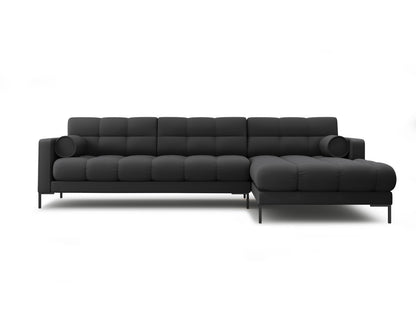 Bali Corner Sofa, 5 Seats, 293x185 cm — Dark Grey / Black Metal / Right