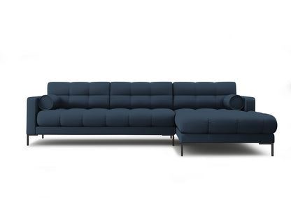 Bali Corner Sofa, 5 Seats, 293x185 cm — Blue / Black Metal / Right