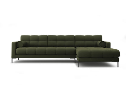 Bali Corner Sofa, 5 Seats, 293x185 cm — Green / Black Metal / Right