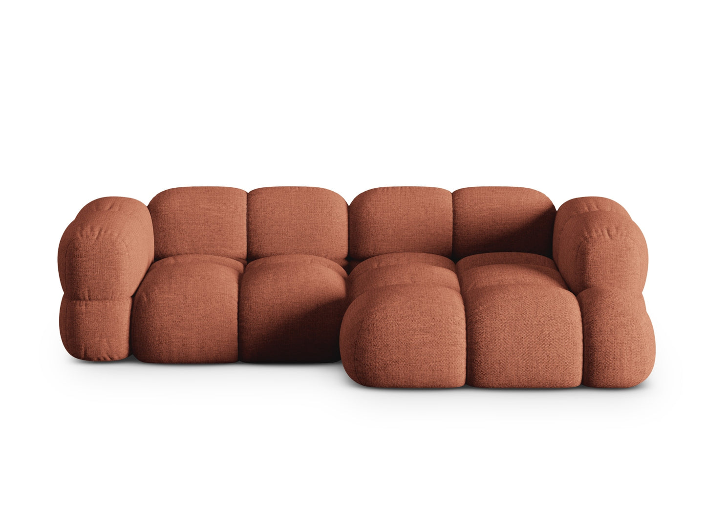 Loretto Corner Sofa, 3 Seats, 250x147 cm — Coral / Right