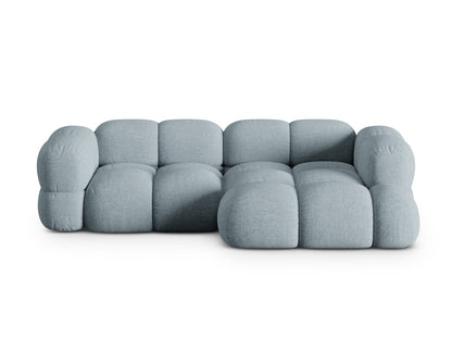 Loretto Corner Sofa, 3 Seats, 250x147 cm — Pastel Blue / Right