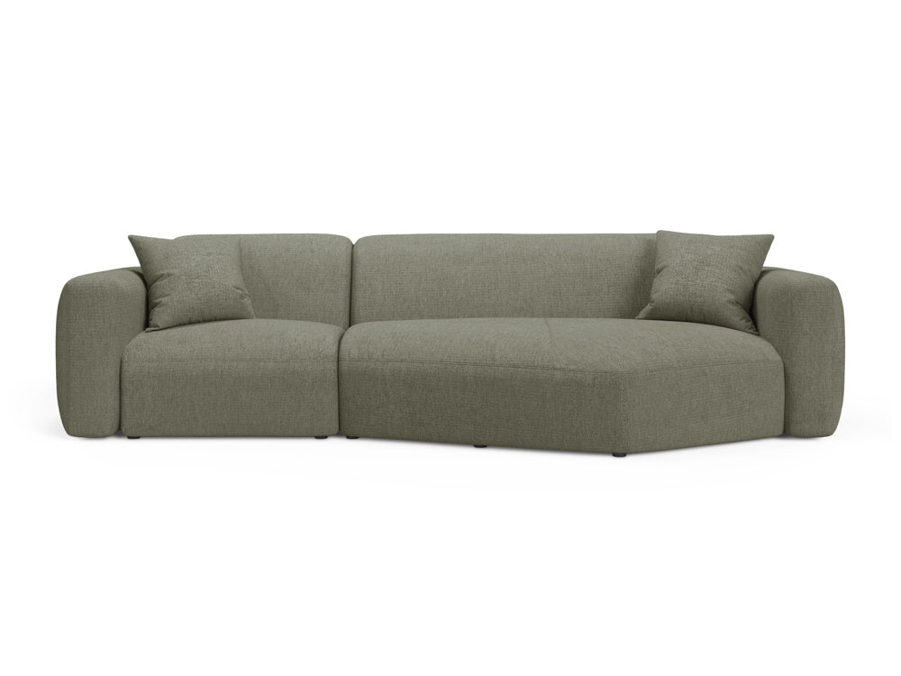 Strino Modular Corner Sofa, 3 Seats, 308x136 cm — Dark Olive Green / Right