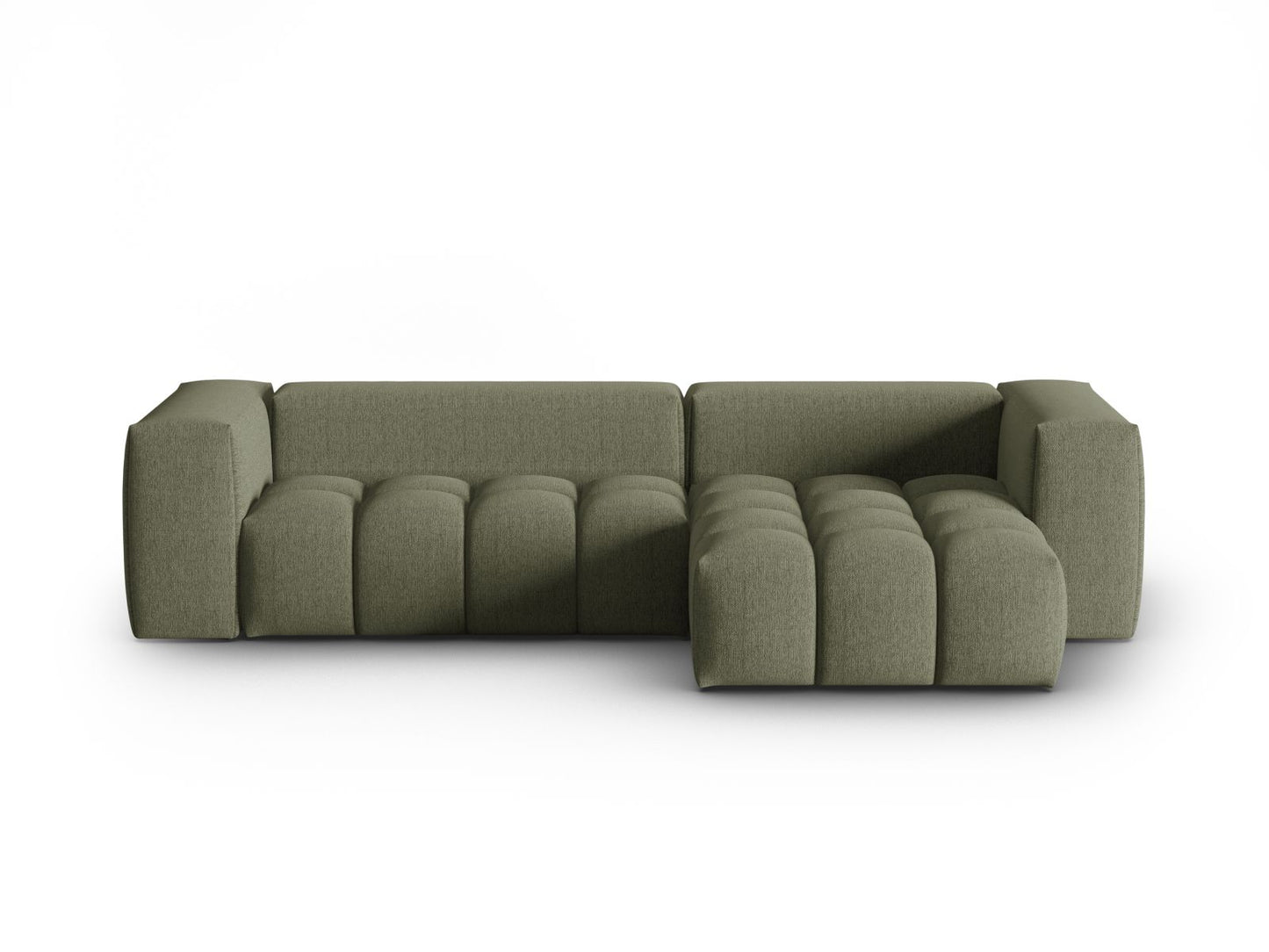 Verona Modular Corner Sofa, 3 Seats, 260x145 cm — Dark Olive Green / Right
