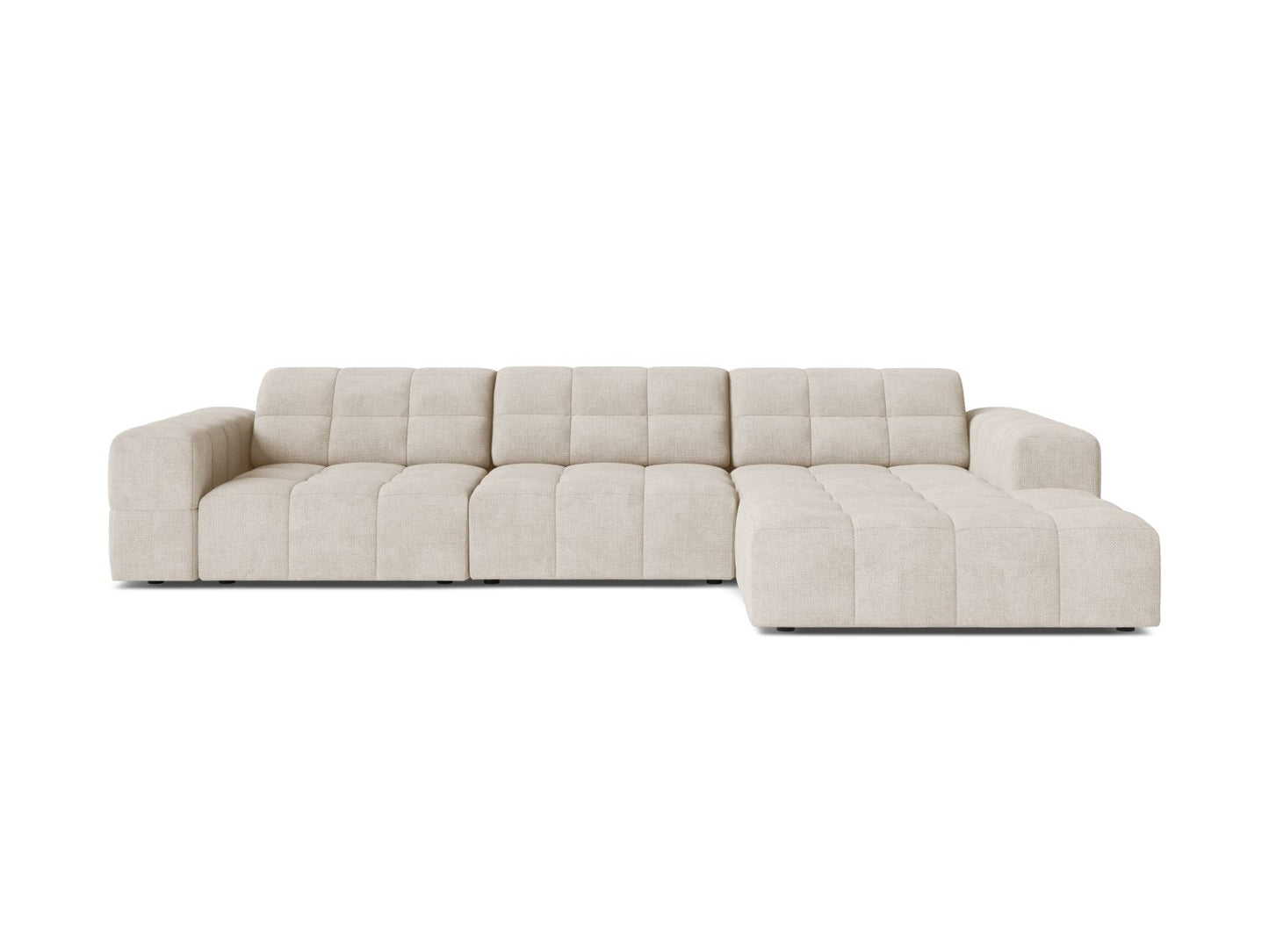 Chicago Corner Sofa, 4 Seats, 294x167 cm — Light Beige / Right