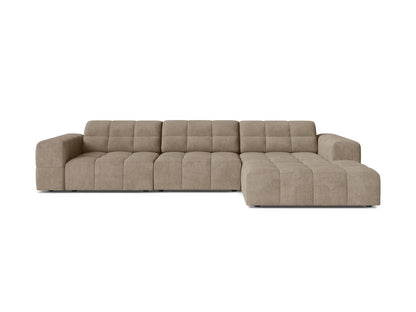 Chicago Corner Sofa, 4 Seats, 294x167 cm — Dark Beige / Right