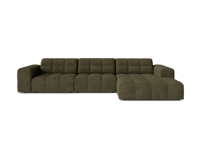 Chicago Corner Sofa, 4 Seats, 294x167 cm — Green / Right