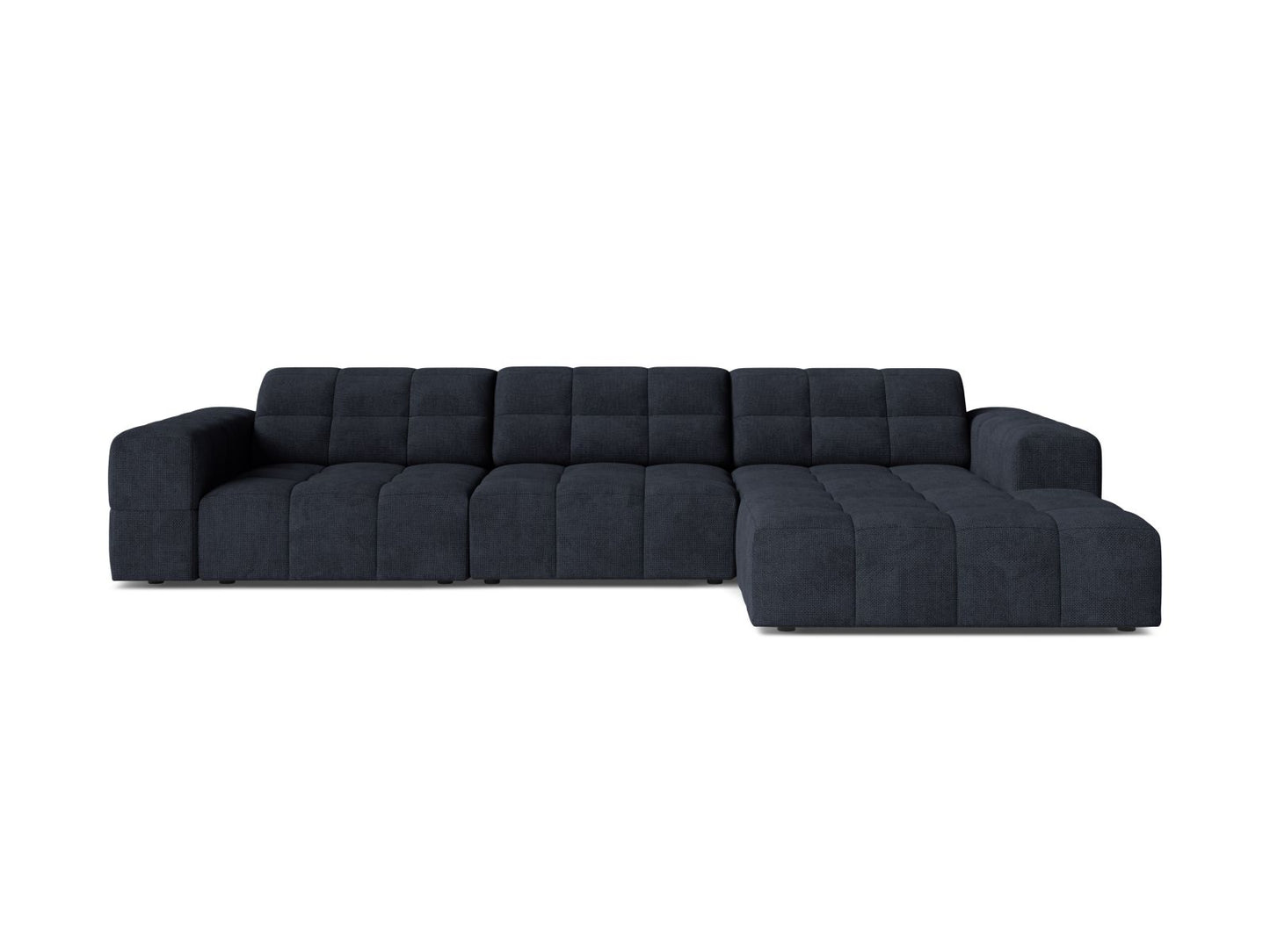 Chicago Corner Sofa, 4 Seats, 294x167 cm — Navy Blue / Right