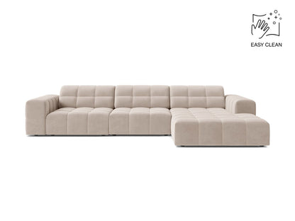 Chicago Corner Sofa, 4 Seats, 294x167 cm — Light Beige / Right