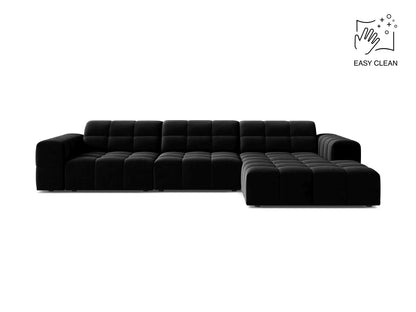 Chicago Corner Sofa, 4 Seats, 294x167 cm — Black / Right