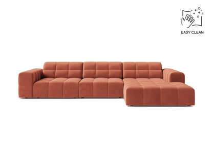 Chicago Corner Sofa, 4 Seats, 294x167 cm — Coral / Right