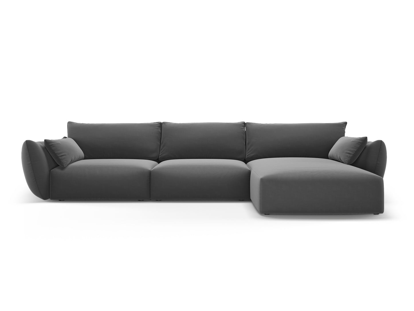 Matera Corner Sofa, 4 Seats, 308x171 cm — Dark Grey / Right