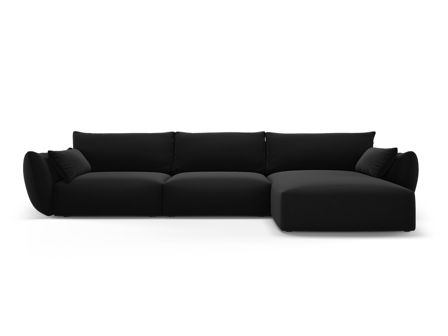 Matera Corner Sofa, 4 Seats, 308x171 cm — Black / Right