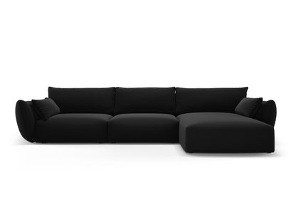Matera Corner Sofa, 4 Seats, 308x171 cm — Black / Right