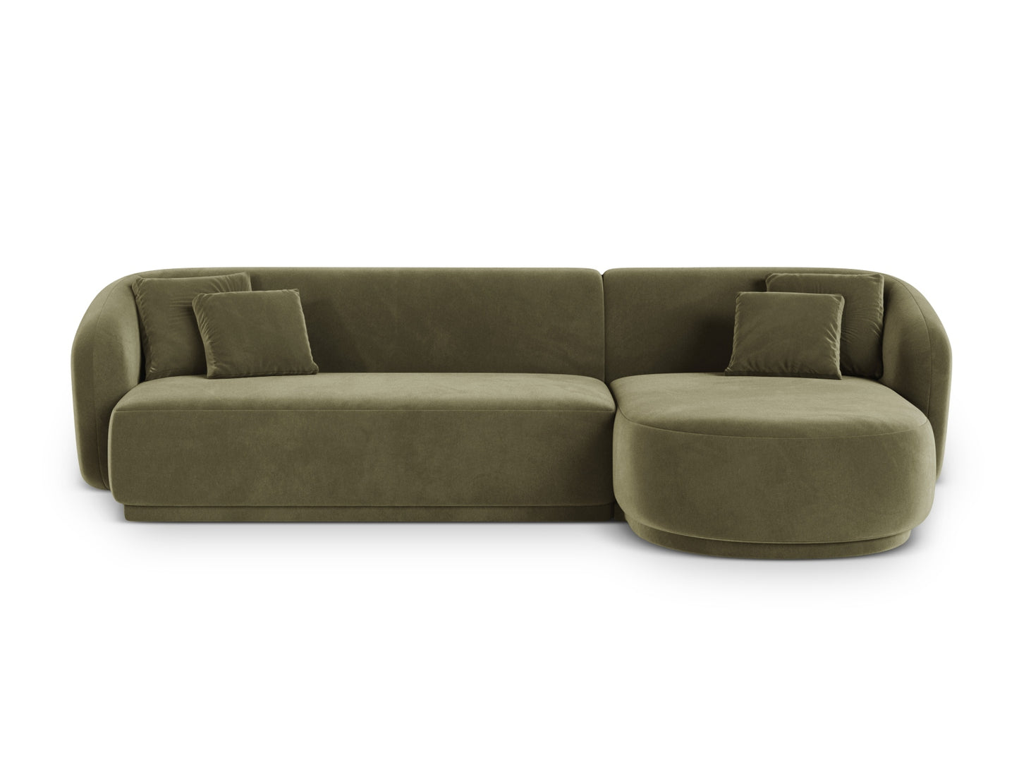 Gomera Corner Sofa, 4 Seats, 260x155 cm — Green / Right