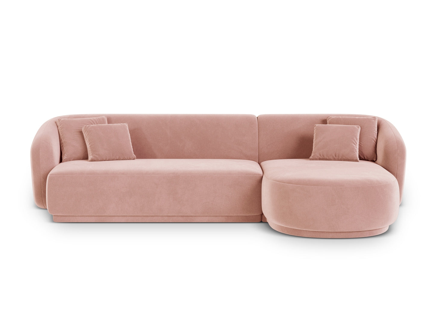 Gomera Corner Sofa, 4 Seats, 260x155 cm — Pink / Right