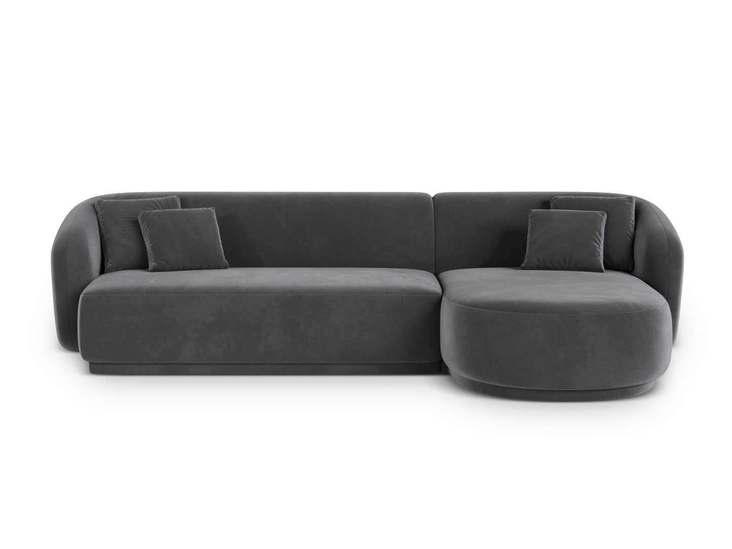 Gomera Corner Sofa, 4 Seats, 260x155 cm — Dark Grey / Right