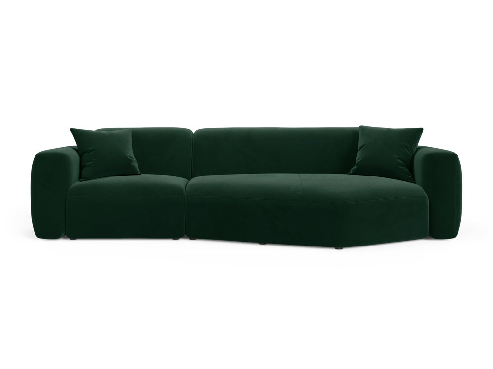 Strino Modular Corner Sofa, 3 Seats, 308x136 cm — Bottle Green / Right