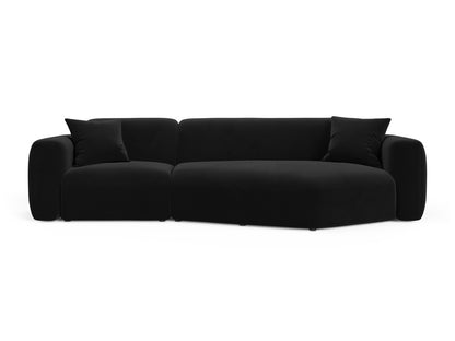 Strino Modular Corner Sofa, 3 Seats, 308x136 cm — Black / Right