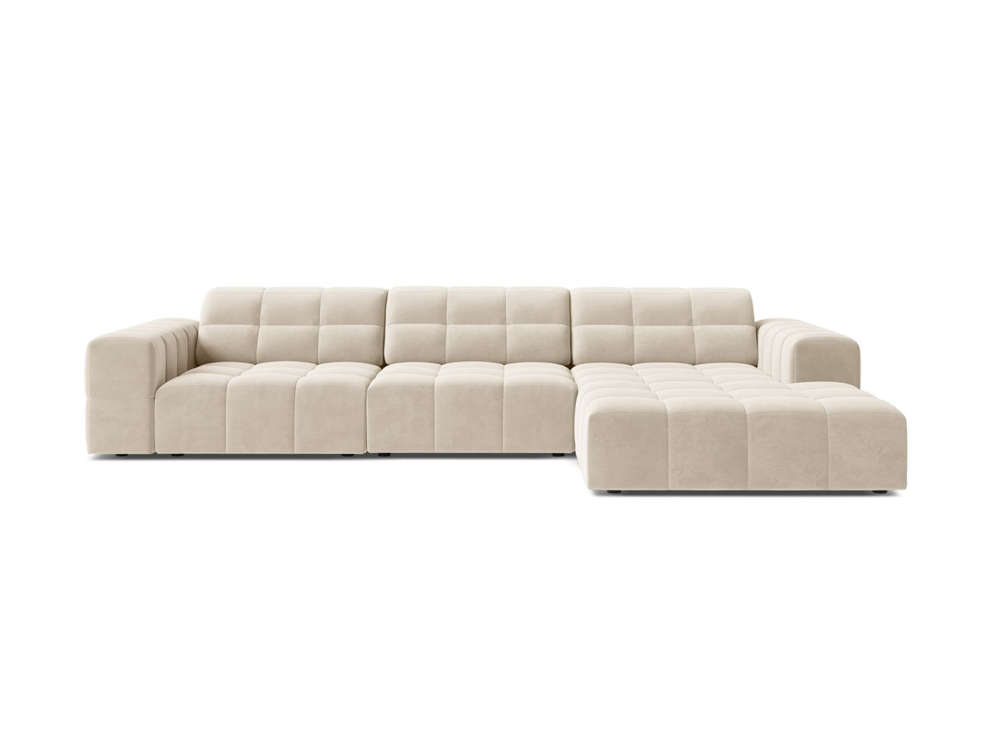 Chicago Corner Sofa, 4 Seats, 294x167 cm — Light Beige / Right