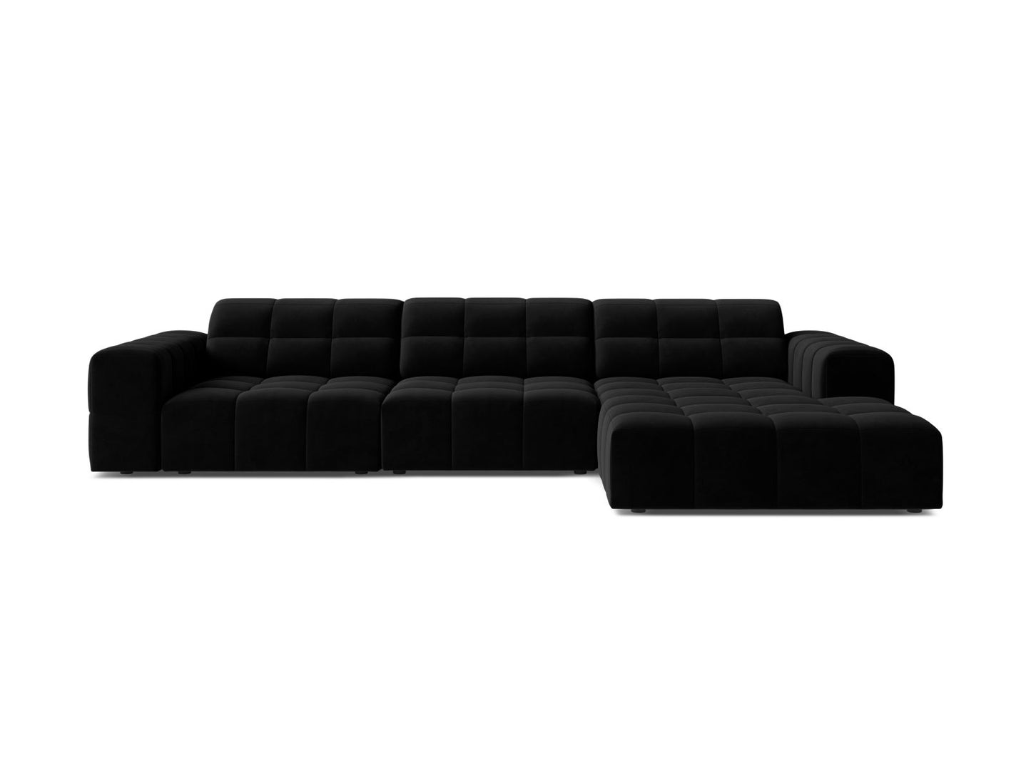 Chicago Corner Sofa, 4 Seats, 294x167 cm — Black / Right