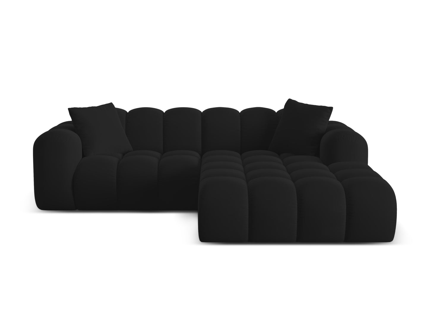 Treno Corner Sofa, 3 Seats, 240x184 cm — Black / Right
