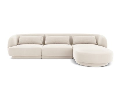 Tulum Corner Sofa, 4 Seats, 255x156 cm — Light Beige / Right