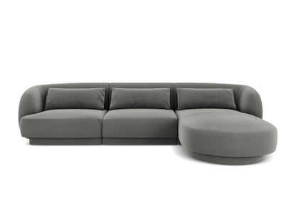 Tulum Corner Sofa, 4 Seats, 255x156 cm — Light Grey / Right