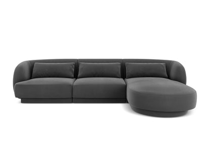 Tulum Corner Sofa, 4 Seats, 255x156 cm — Grey / Right