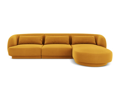 Tulum Corner Sofa, 4 Seats, 255x156 cm — Yellow / Right