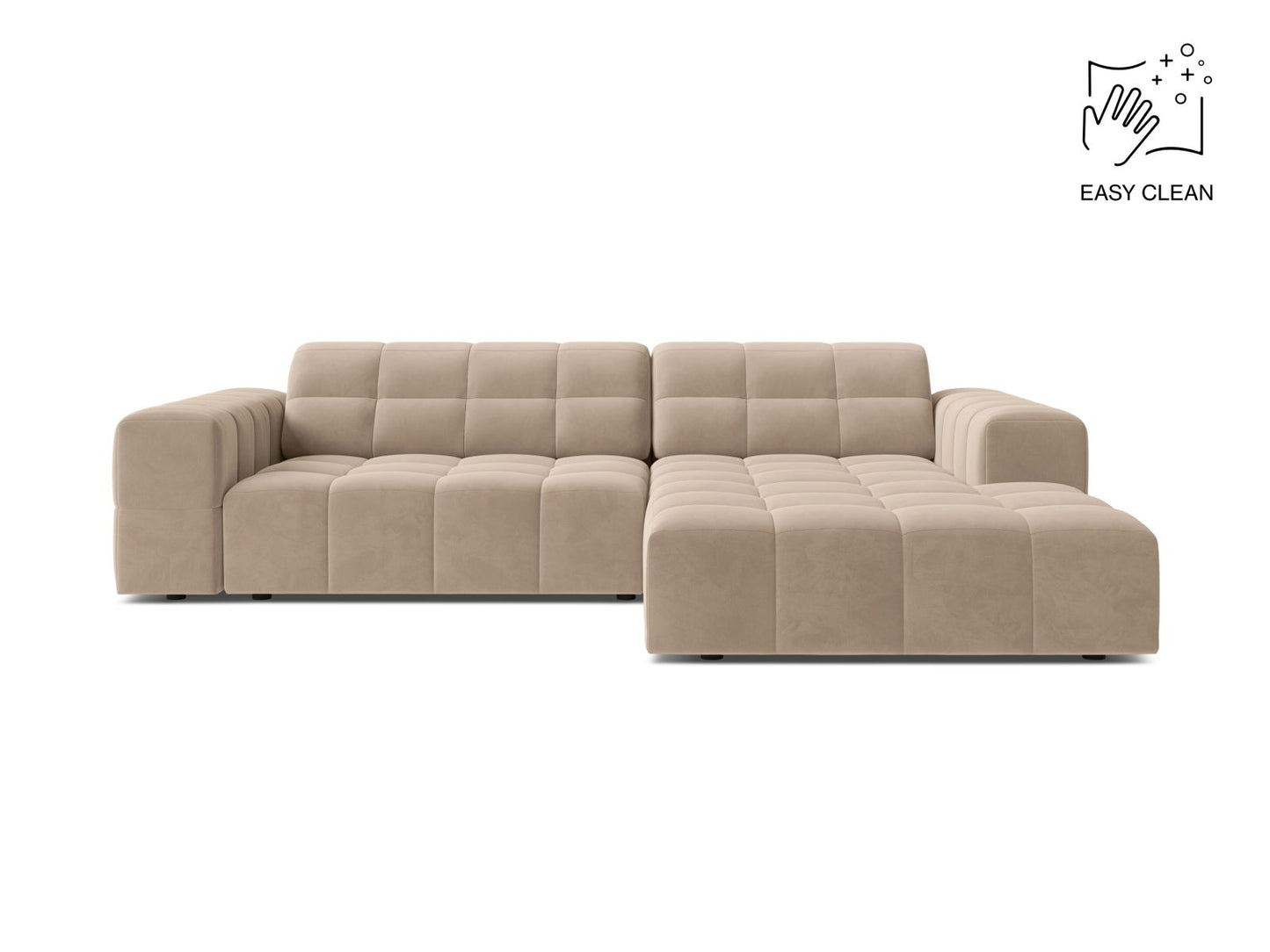 Chicago Corner Sofa, 3 Seats, 234x167 cm — Beige / Right