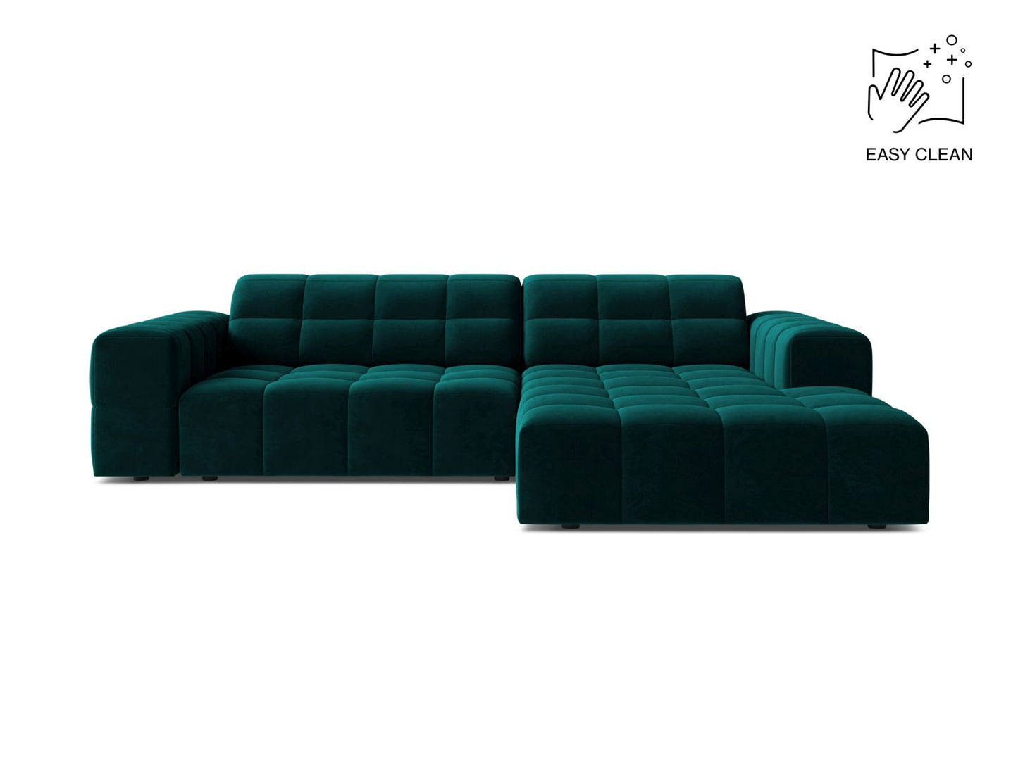 Chicago Corner Sofa, 3 Seats, 234x167 cm — Deep Petrol / Right