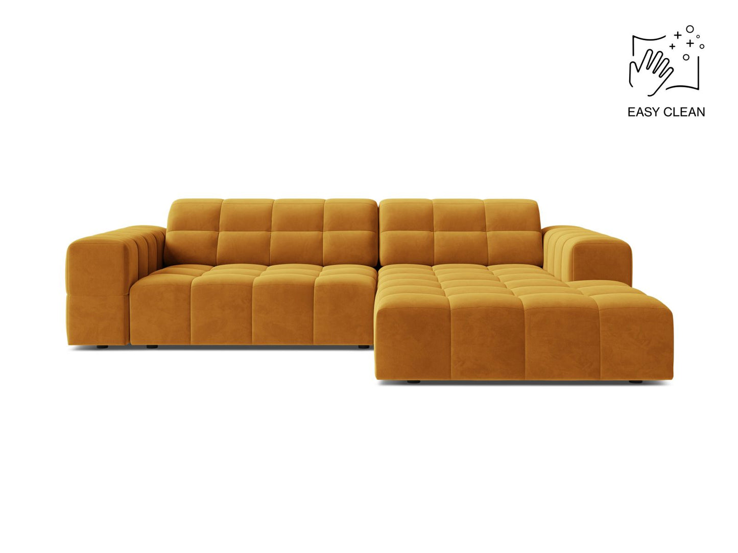 Chicago Corner Sofa, 3 Seats, 234x167 cm — Yellow / Right