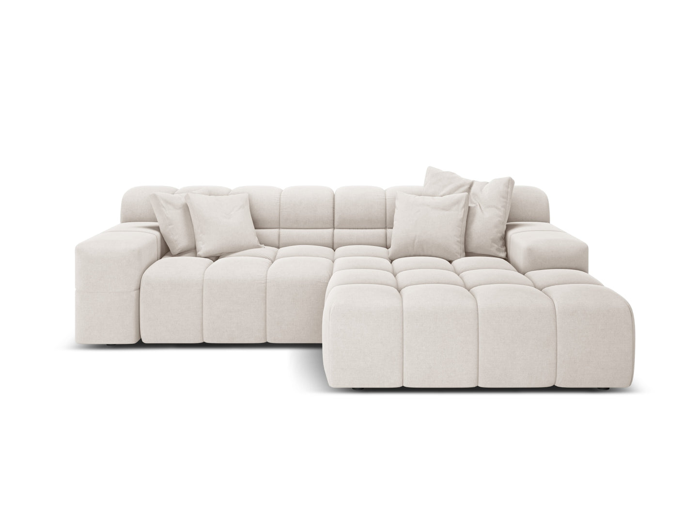 Hawaii Corner Sofa, 2 Seats, 240x160 cm — Light Beige / Right
