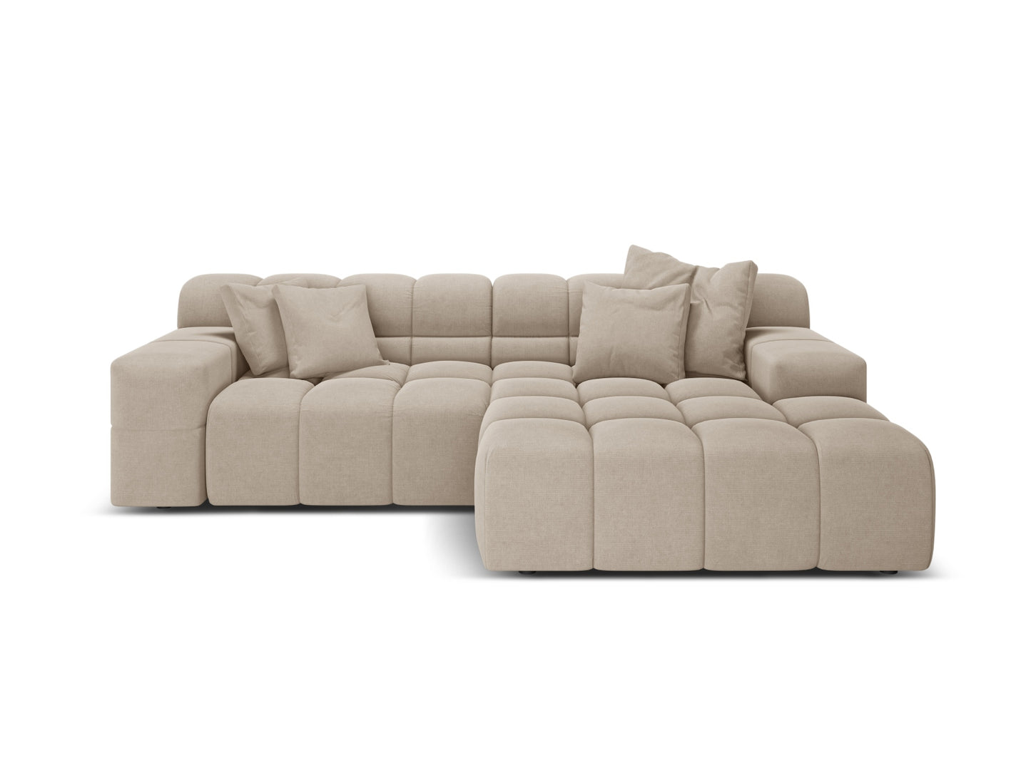 Hawaii Corner Sofa, 2 Seats, 240x160 cm — Cappuccino / Right