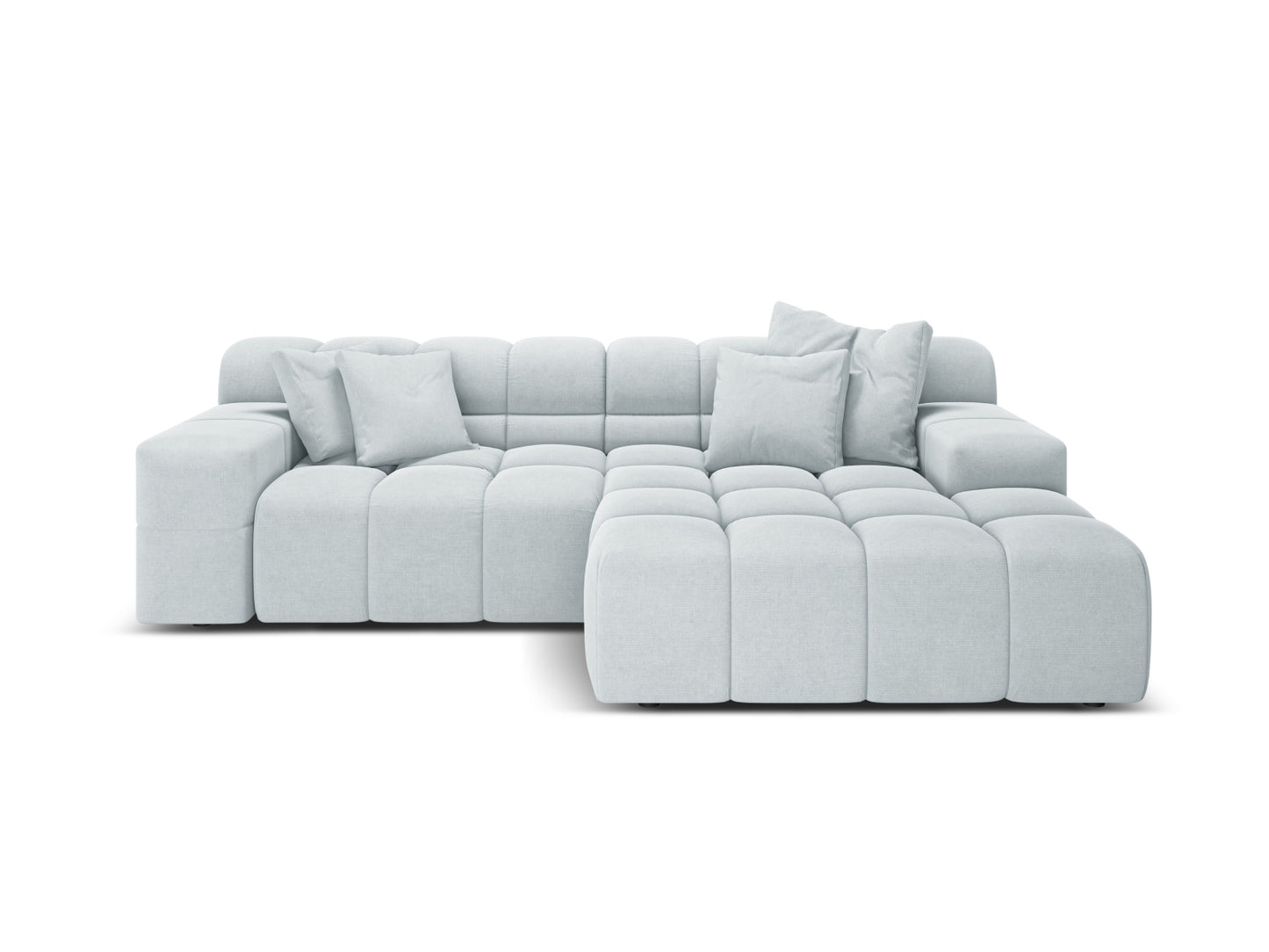 Hawaii Corner Sofa, 2 Seats, 240x160 cm — Light Grey / Right