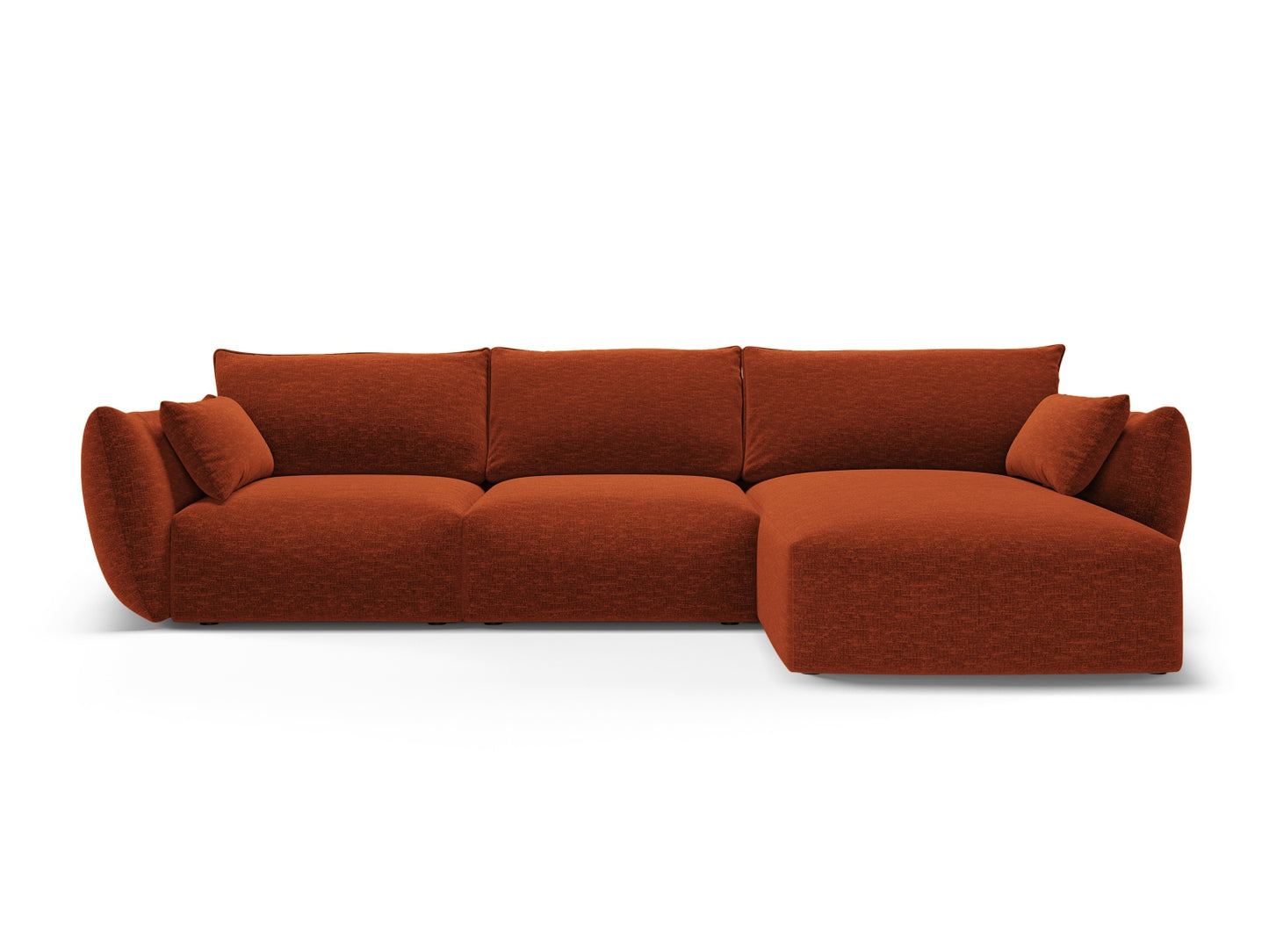 Matera Corner Sofa, 5 Seats, 280x171 cm — Terracotta / Right
