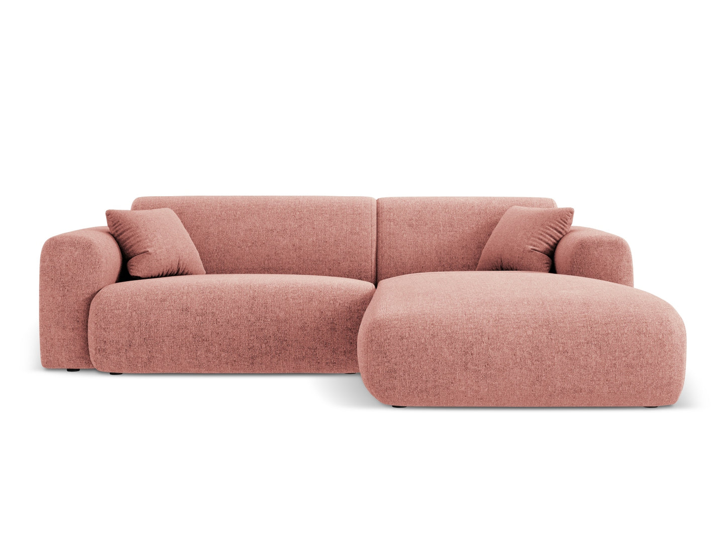 Nolio Corner Sofa, 4 Seats, 235x170 cm — Pink / Right