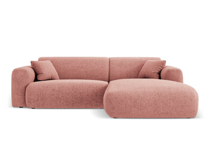 Nolio Corner Sofa, 4 Seats, 235x170 cm — Pink / Right