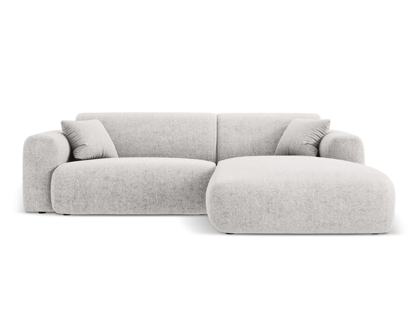 Nolio Corner Sofa, 4 Seats, 235x170 cm — Light Grey / Right