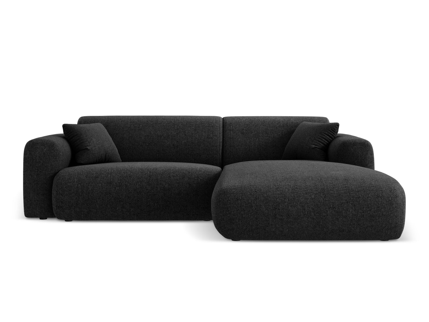 Nolio Corner Sofa, 4 Seats, 235x170 cm — Black / Right