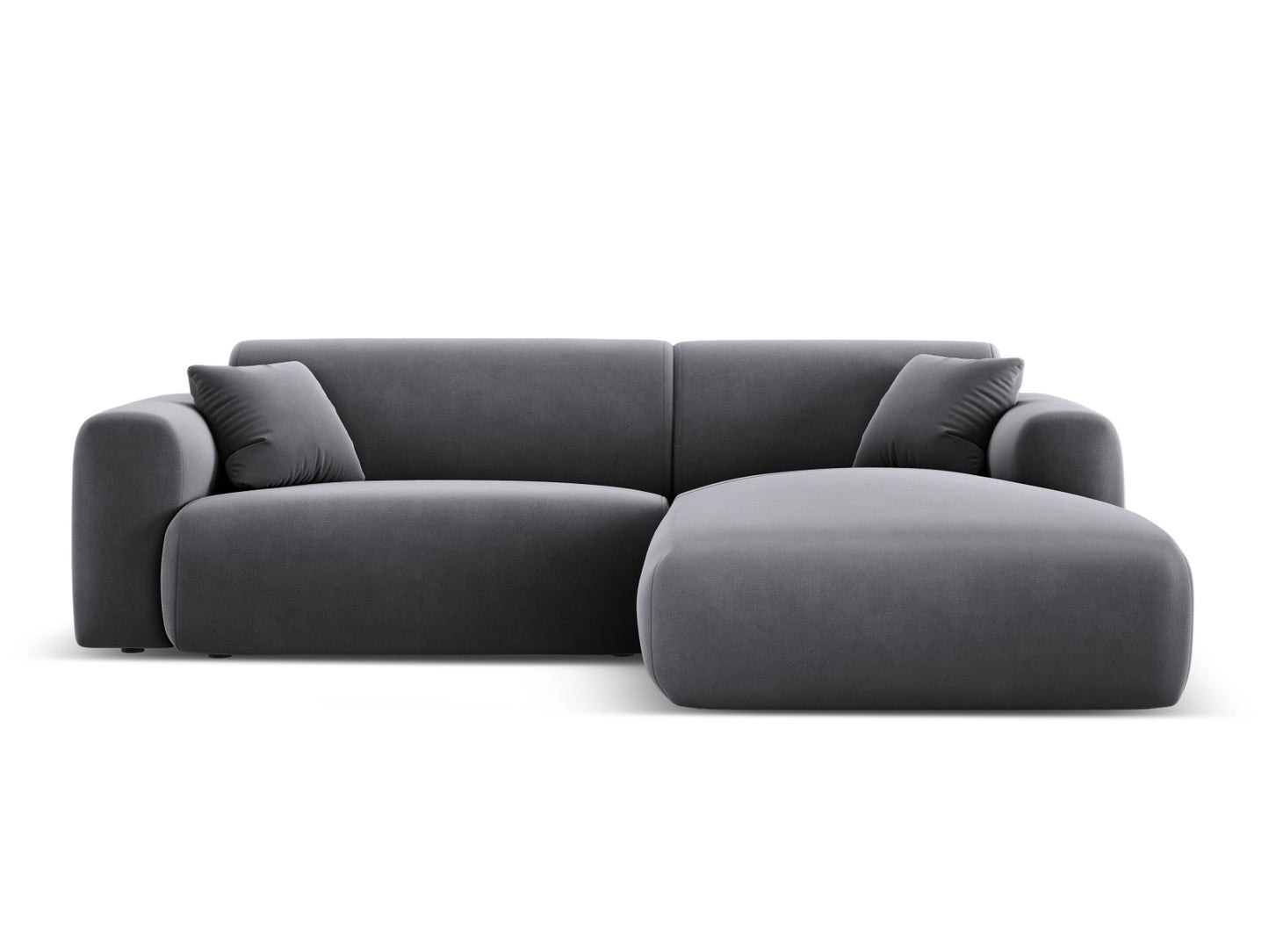 Nolio Corner Sofa, 4 Seats, 235x170 cm — Dark Grey / Right