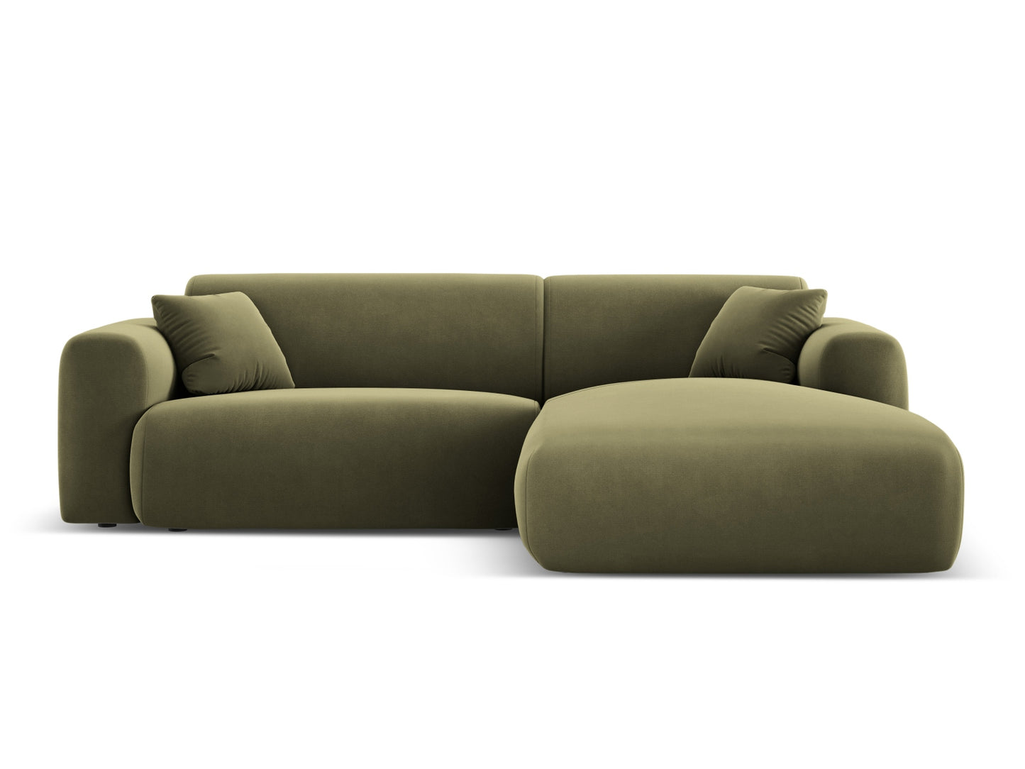 Nolio Corner Sofa, 4 Seats, 235x170 cm — Light Green / Right
