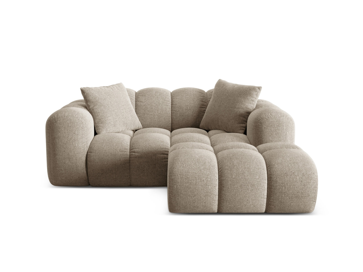 Treno Corner Sofa, 2 Seats, 180x164 cm — Dark Beige / Right